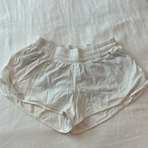 White Lululemon Hotty Hot Shorts!